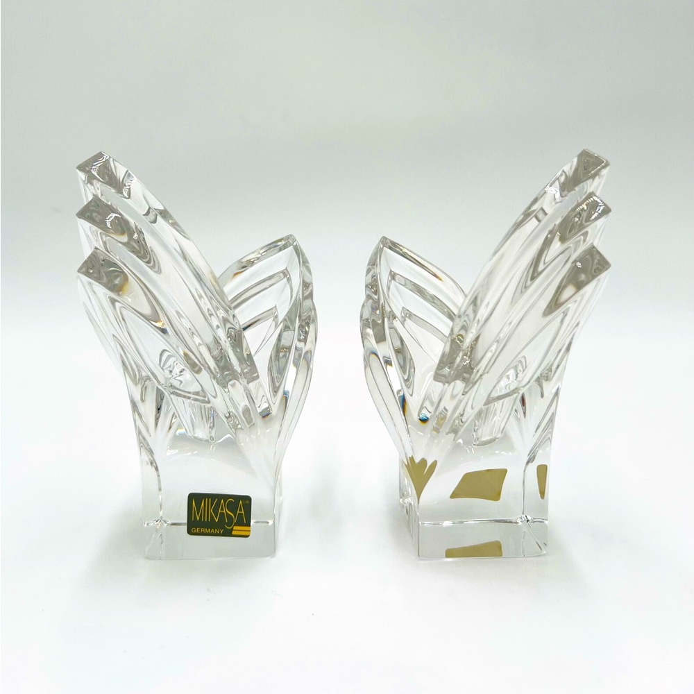 Mikasa “Deco” crystal candle holders